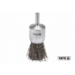 Щітка чашка зачисна з нержавіючої сталі до дрилі YATO Ø25 мм 4500 об/хв зі шпинделем Ø6 мм