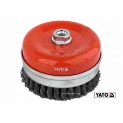 Щітка чашка зачисна зі сталевих плетених дротів до КШМ YATO Ø125 мм 6500 об/хв М14