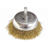 Щітка "чашка" зі шпилькою для дриля 65 мм, латунний кручений дріт, MTX