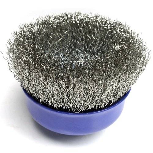 Щітка чашкова S&R 136133075 рифлений дріт 75 мм