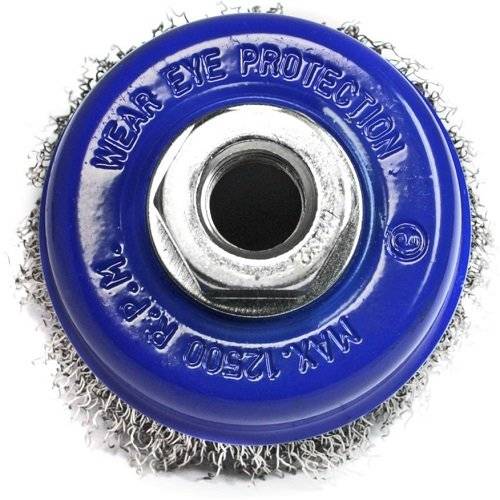 Щітка чашкова S&R 136133075 рифлений дріт 75 мм