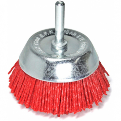 Щітка чашкова S&R, D75мм хвост.6мм об/хв 4500 нейлоновий дріт