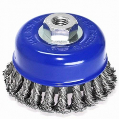 Щітка чашкова пряма S & R 100 мм, сталева плетена проволока