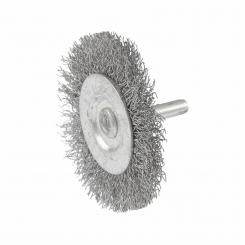 Щітка дискова MASTERTOOL з рифленого дроту 60 мм зі стрижнем 1/4" 19-9806