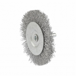 Щітка дискова MASTERTOOL з рифленого дроту 75 мм зі стрижнем 1/4" 19-9807