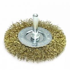 Щітка дискова S & R 75 мм, латунірованная дріт