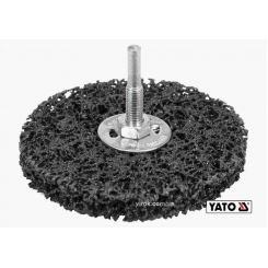 Щітка дискова з синтетичного волокна до дрилі YATO Ø100 мм 4500 об/хв зі шпинделем Ø6 мм
