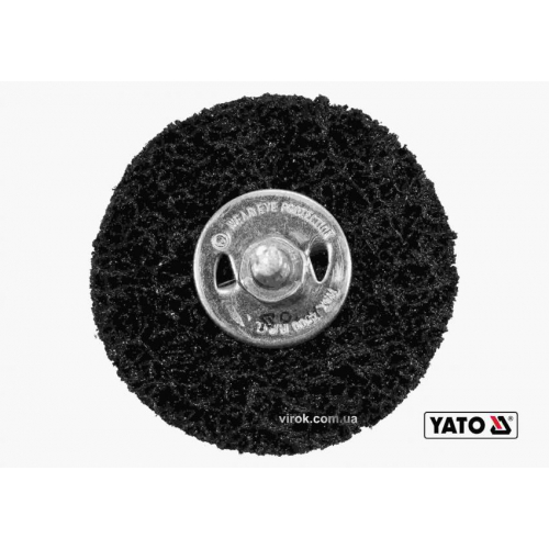 Щітка дискова з синтетичного волокна до дрилі YATO Ø75 мм 4500 об/хв зі шпинделем Ø6 мм