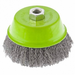 Щітка "тарілка" для КШМ 125 мм, М14, кручений дріт, СІБРТЕХ