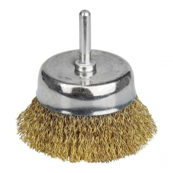 Щітка дротяна чашеподібна Ø75мм хвостовик Ø6мм (латунированная) Sigma (9015071)
