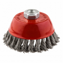 Щітка дротяна чашкова 100 мм x М14, INOX