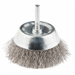 Щітка дротяна чашкова 75 мм, INOX, хвостовик
