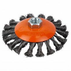 Щітка дротяна конусоподібна Ø115мм М14×2мм (сталева кручена) GRAD (9040115)