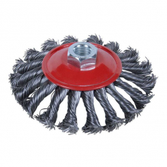 Щітка дротяна конусоподібна Ø115мм М14×2мм (сталева кручена) Sigma (9024111)