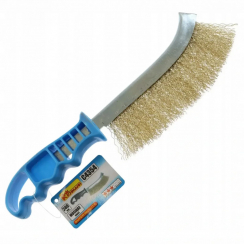 Щітка дротяна мідна, пластикова ручка, C4354