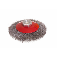 Щітка конусна MASTERTOOL з рифленого дроту 100 мм М14 19-8210
