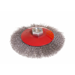 Щітка конусна MASTERTOOL з рифленого дроту 115 мм М14 19-8211