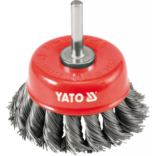 Щітка-крацювання YATO зі стрижнем Ø=75мм [12/72], шт
