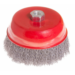 Щітка торцева MASTERTOOL з рифленого дроту 150 мм М14 19-7215