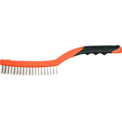 Щітка із нержавіючої сталі. сталевого дроту YATO, 3-рядна із пластмас. ручкою, l=340 мм [12/72]