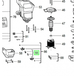 Щітки до перфоратора K850S / Milwaukee