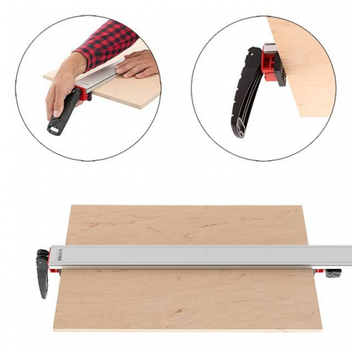 Шина напрямна універсальна 900 мм з зажимами, зусилля затиску до 100 кг INTERTOOL HT-6070