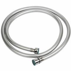 Шланг для душа 1/2" PVC 3-х шаровий з підшипником сріблястий 150см AQUATICA XB-0173 (9791611)