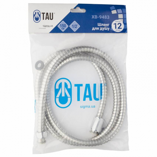 Шланг для душу 1/2" SS стандарт 150см TAU XB-9483 (9892061)