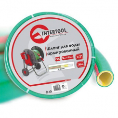Шланг для води чотиришаровий, 1/2", 20 м, армований, PVC INTERTOOL GE-4103