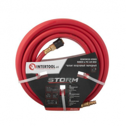 Шланг гібридний, професійний, 20 атм, 8*15 мм, 10 м з латунними швидкороз'ємними з'єднаннями, STORM INTERTOOL PT-1771