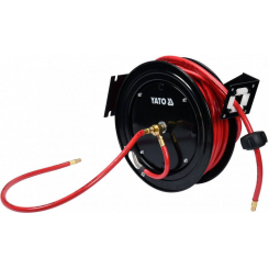 Шланг пневматичний ПВХ на бобіні ЯТО з швидкоз'єднаний. наконечниками 1/4", Ø=9.5 мм, тиск-20 Bar, l=15 м