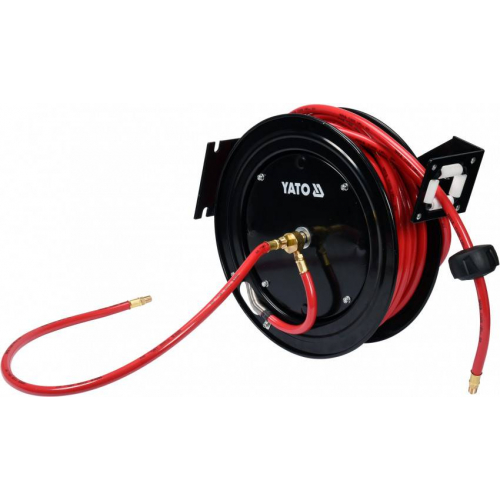 Шланг пневматичний ПВХ на бобіні ЯТО з швидкоз'єднаний. наконечниками 1/4", Ø=9.5 мм, тиск-20 Bar, l=15 м