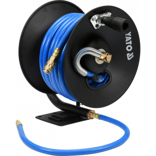 Шланг пневматичний ПВХ на бобіні ЯТО з швидкоз'єднаний. нарешті; Ø=10мм, макс. тиск 20 Bar, l=15м