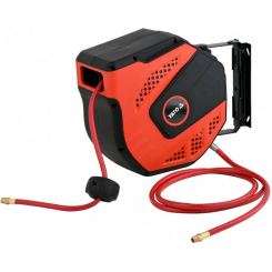 Шланг пневматичний ПВХ на котушці YATO із швидкоз'єднаним. накінець-ми 1/4", Ø=8 мм, тиск- 20Bar, l= 20 м