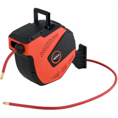 Шланг пневматичний ПВХ на котушці YATO із швидкоз'єднаним. наконечни-ми 1/4", Ø=9.5 мм, тиск-20Bar, l= 15м