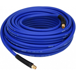 Гібридний пневматичний шланг (ПВХ BNK) YATO: Ø6,5 мм х 30 м, Ø = 1/4 дюйма, тиск ≤ 2 МПа, різьбове з’єднання.