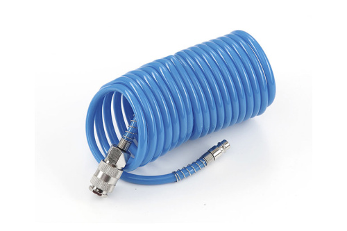 Шланг спіральний поліуретановий з швидкоз'ємними з'єднаннями 6,5*10мм, 15м APRO