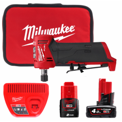 Шліфмашина кутова цангова акумуляторна M12 FDGA-422B FUEL MILWAUKEE 4933471439 , (+ заряд.пристрій, 2 акум., 2 цанги, сумка для