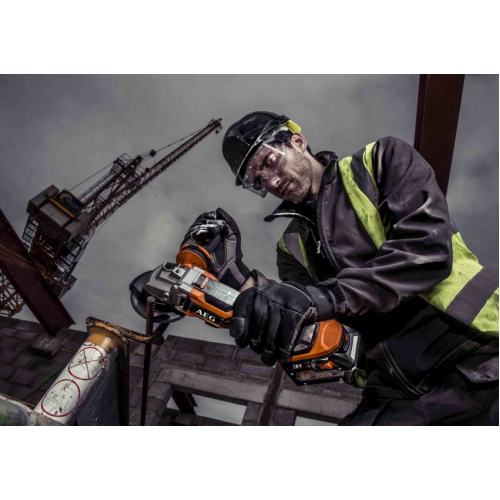 Шліфмашина кутова акум. BEWS 18-125BL-0 AEG, 18В, Ø125мм, 11000об/хв, М14, 2.4кг