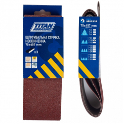 Шліфувальна стрічка нескінечна TITAN ABRASIVE  75*457мм P 40 (3шт)