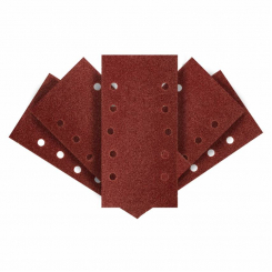 Шліфувальний папір на липучці 115 x 230 мм, K40, 5 шт, з отворами