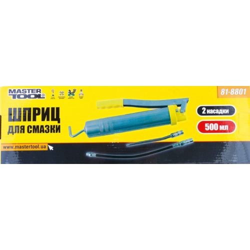 Шприц для змазки MASTERTOOL 500 мл дві насадки 81-8801