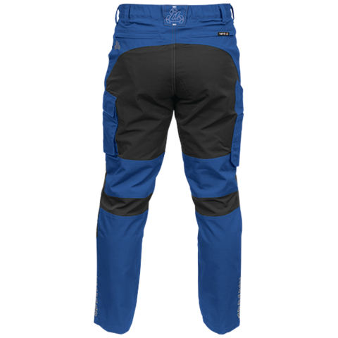 Штани робочі 4-WAY стреч SERWAL синьо-чорні YATO розм S/ 80-86 см, ріст- 166-176 см, 11 кишень [10]