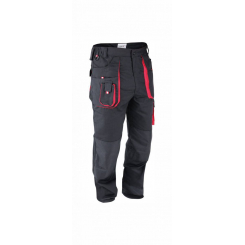 Штани робітники YATO чорно-червоні, розм. M [20]