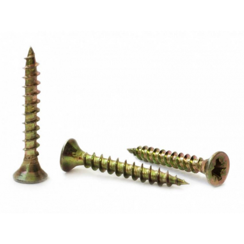 Шуруп універсальний з потайною головкою та повним різьбленням, жовтий цинк, 6,0x 80