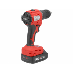 Шуруповерт-дриль акумуляторний Li-Ion YATO: V=18 В, крутн.мом.- 45 Нм, 2 Агод, патрон Ø≤ 13 мм [6]