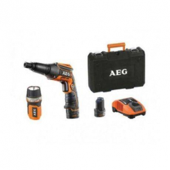 Шуруповерт по гипсокартону BTS12CLI-202CBLL AEG, 12В с набором, BLL12C 2x2,0А/ч LL1230,1,17кг,кейс