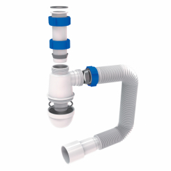 Сифон для раковини без випуску з гнучким відведенням 1¼"×Ø32/50мм TAU (9841756)
