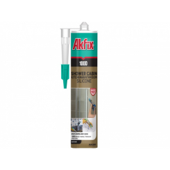 Силікон для душових кабін 100D 280мл / 340гр прозорий Akfix