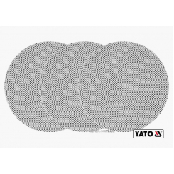 Сітка абразивна, тверда, кругла, на липучці, до шліфмашини YATO : G220, Ø= 225 мм, 3 шт
